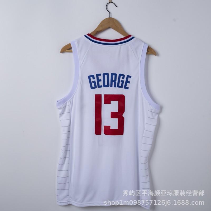 Embroidered NBA Clippers Jersey Paul George 13 Basketball Uniform Shirt Men Women Sportswear
