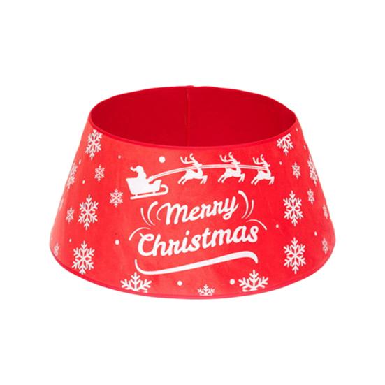 Ошейник для рождественской елки Санта-Клаус Гном Пояс с принтом Застежка Лента Праздничное украшение для дома Рождественская елка Кольцо Базовая крышка Праздничные принадлежности