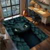 Black Dragon Polyester Area Rug Dark Dragon Art Theme Carpet Non Slip Bedroom Decor -QJY