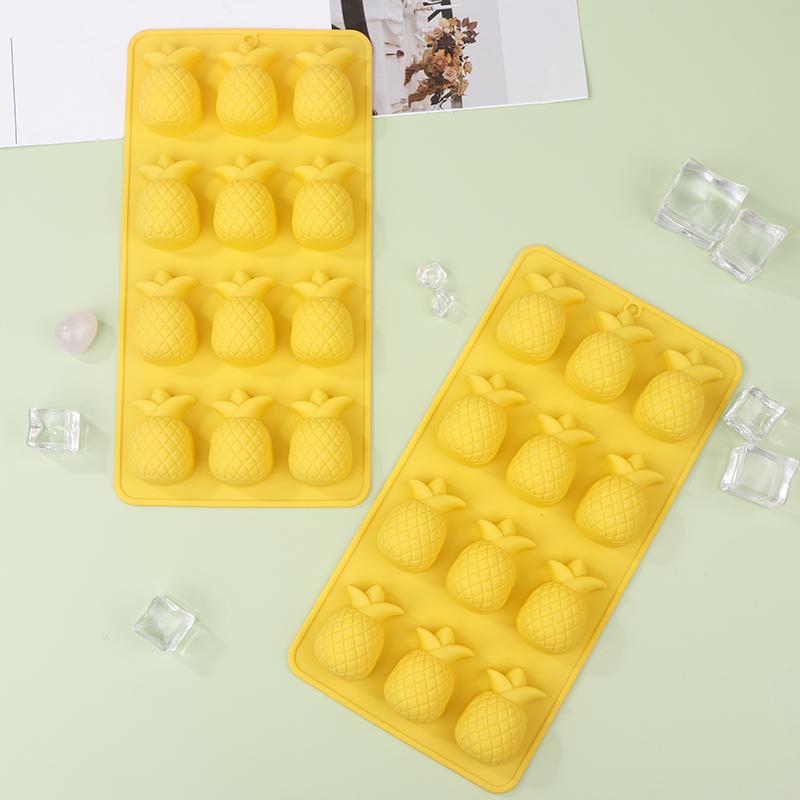Силиконовая форма в виде ананаса на 12 отверстий, устройство для изготовления кубиков льда своими руками, форма для льда, формы для выпечки шоколадного торта, печенья, мусса, кексов, свечей, мыла
