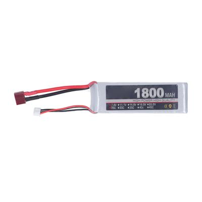 Аккумулятор RC LiPo 7.4V 2S 1800mAh 25C Перезаряжаемый литий-полимерный аккумуляторный блок LiPo для RC автомобиля