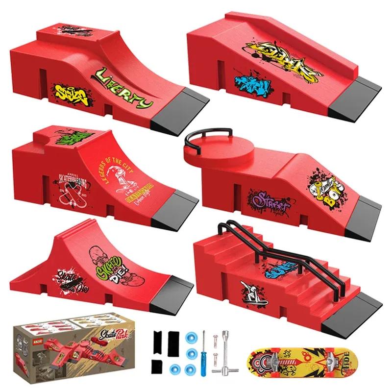 Children's finger sports toys skateboard Finger skateboard props table Creative novelty mini fingertip arc slide toys