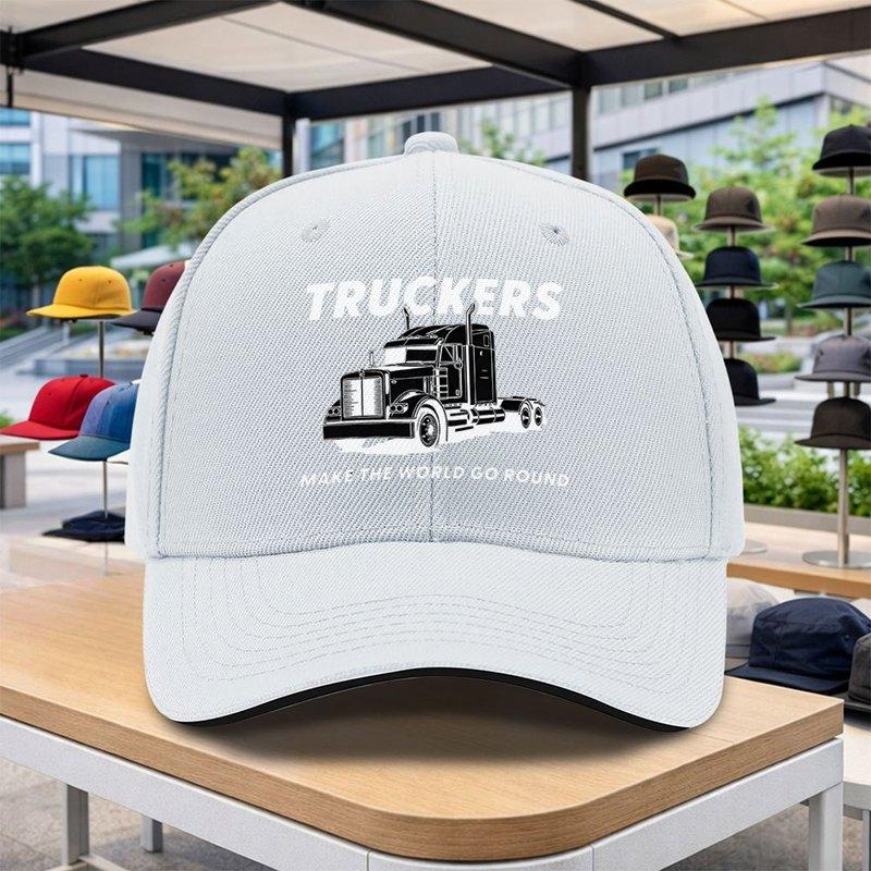 1pc Adjustable Duckbill Baseball Cap With Truck Print Lightweight Suitable For Outdoor Sports Cycling Music Festivals Gym