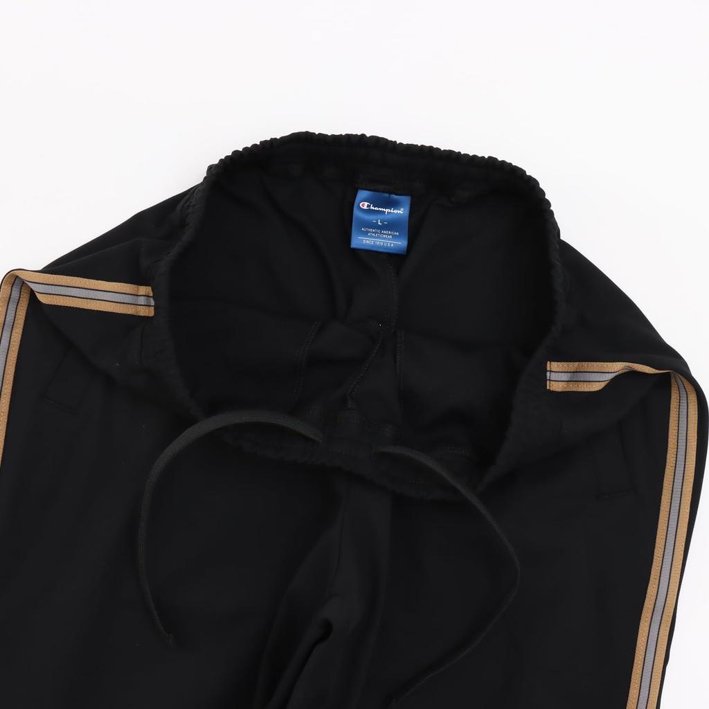 Длинные брюки эластичные быстросохнущие с вышитым логотипом One Point Basic Sports Black [Champion] C3-ASF01 мужские