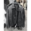 699! Мужская одежда Осень-Зима, Европейская и Американская Простая Куртка из Искусственной Кожи, Pu Свободное Повседневное Кожаное Пальто, Толстая Верхняя Одежда 3046/303