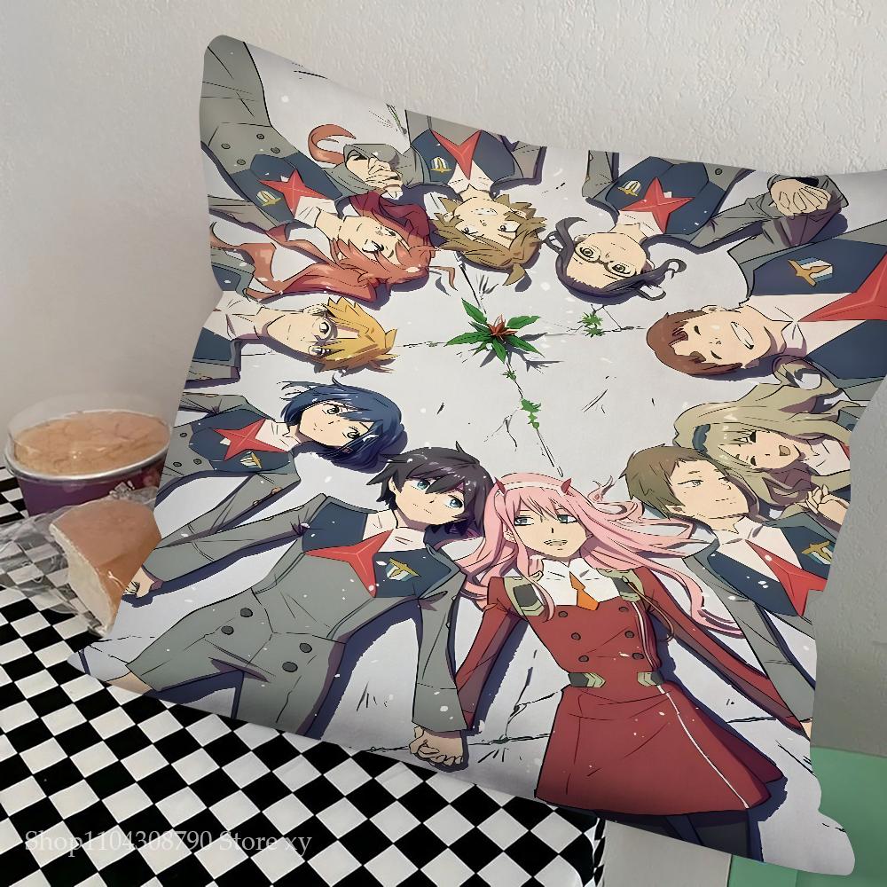 Аниме Darling In The Franxx Наволочка Квадратная Подушка Спальня Диван Досуг Комфорт Подушка Автомобиль Гостиная Домашний Декор