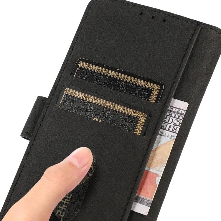 For Huawei Mate 60 Textured Wallet Stand Cover Magnetic Closure PU Leather Phone Case