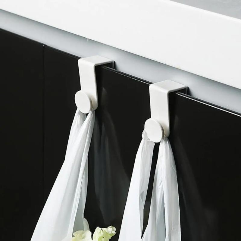 Multifunctional Hook Kitchen Garbage Bag Hook Rag Large Load-bearing Tool Punch-free Towel Hanger Kitchen Bathroom Door Hook