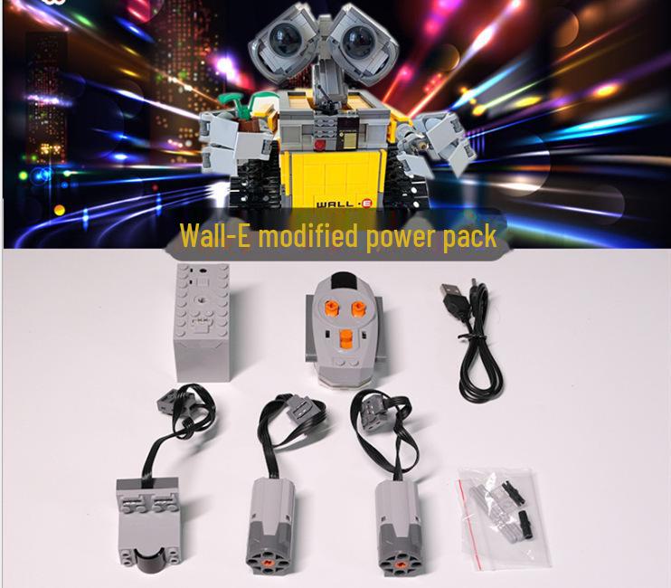 WALL-E Robot MOC Electric Power Kit: Remote-Controlled LEGO-Compatible Building Block Accessories
