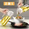 2in1 470ml Spray Oil Sprayer Bottle Spray Oil Dispenser Oil Jar Cruet BBQ Kitchen Cooking Roasting Picnic Kitchen Tools