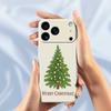 For iPhone 17 Pro Max Case Christmas Tree Pattern Printing Straight Edge TPU Phone Back Cover