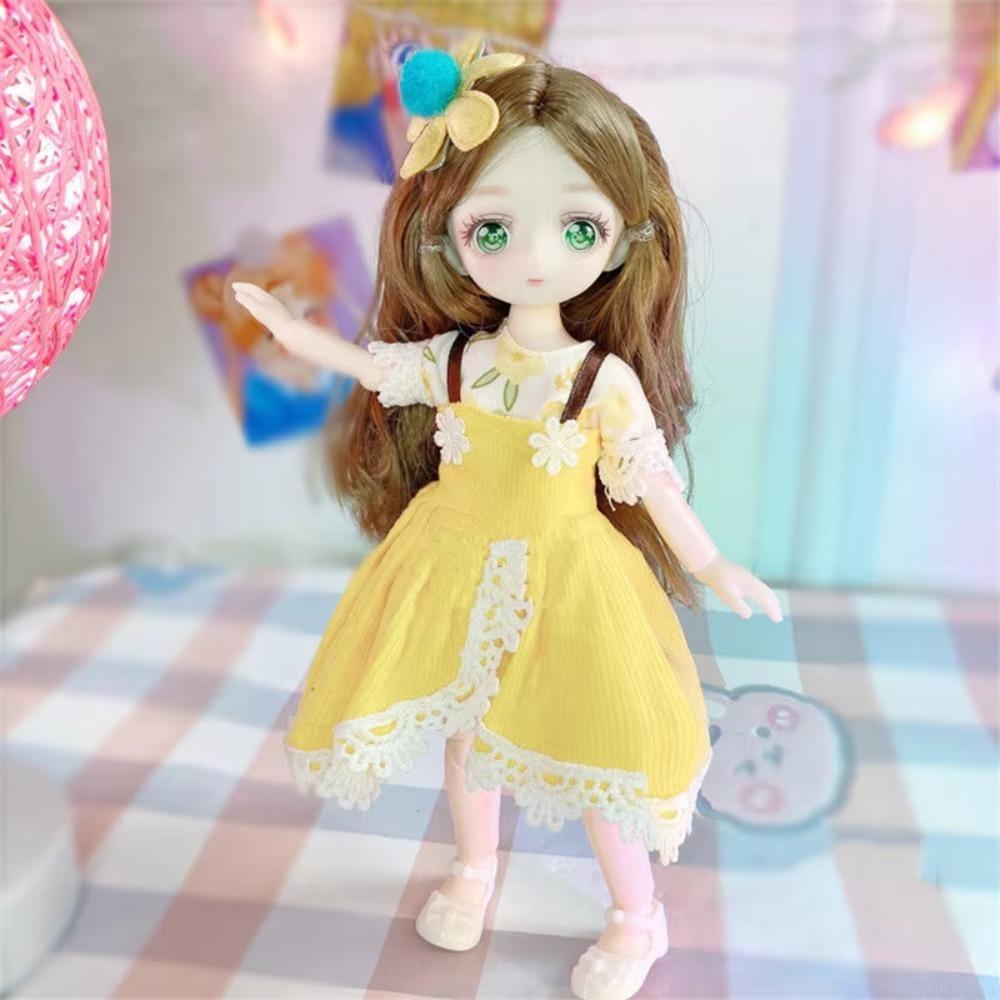 3D Глаза BJD Кукла с Одеждой с Одеждой Съемные Суставы Кукла Подарки для Девочек