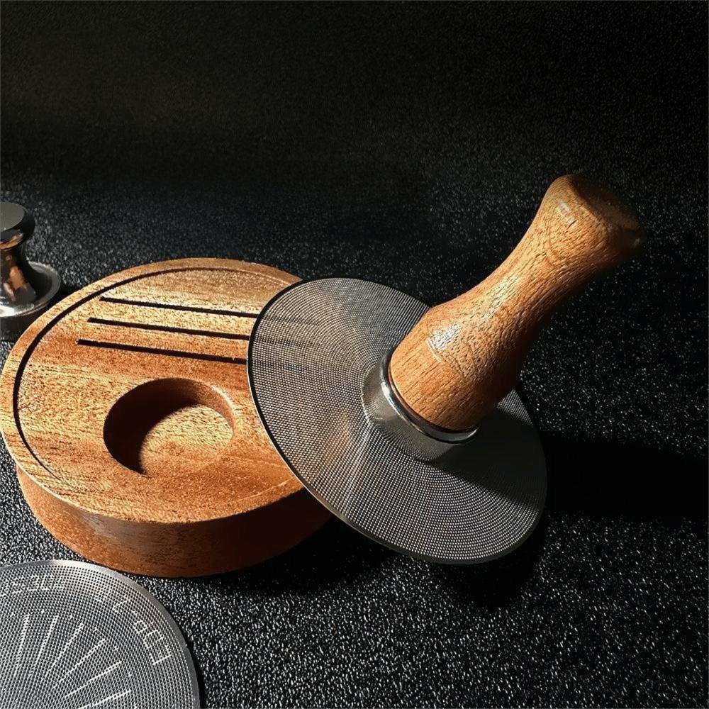 Reusable Coffee Filter Mesh Magnetic Extractor Wood Handle Coffee Filter Mesh Storage Nail Barista