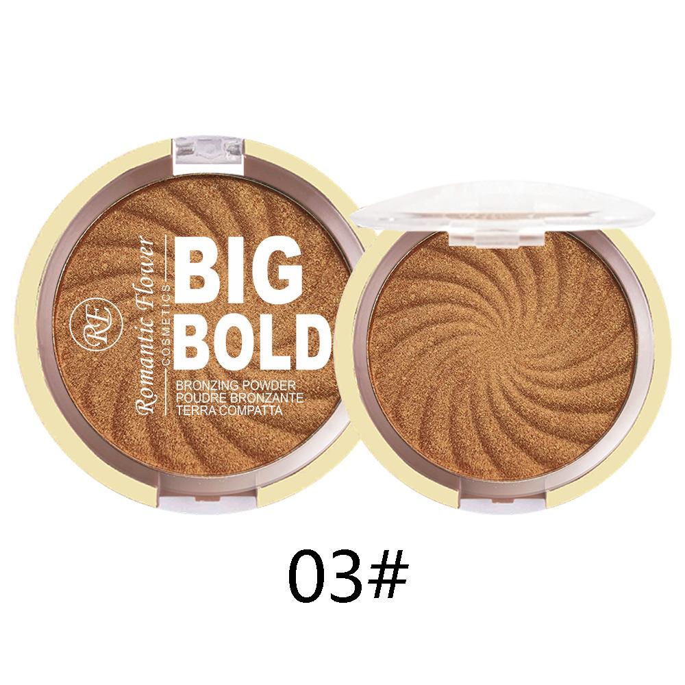 3-х цветная пудра, осветляющая лицо, прессованная пудра бронзового цвета, водостойкая и глянцевая косметика