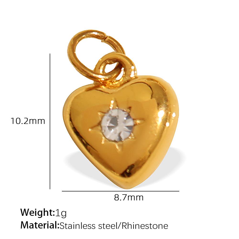 Exquisite Diy Diverse Diamond Pendant Accessories Stainless Steel Gold Plated Versatile Pendant Collection