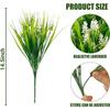 Artificial Plastic Simulated Green Plant 7 Fork Wheat Spring Grass Handle Bundle, Single Simulated Flower Home Gardening Decoration