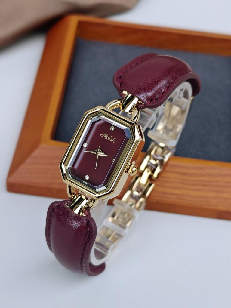 New Red, High-End, Stylish, And Minimalist Design Series Women'S Watch, A Perfect New Year'S Gift. Exquisite Ladies' Wristwatch.
