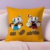 Классическая Милая Наволочка для Подушки C-Cuphead Ультра Мягкая Кожевенная Ткань Облачное Комфортное Ощущение и Скрытая Молния