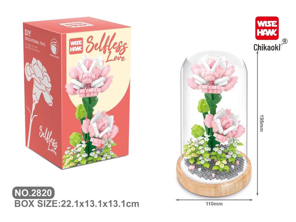 Micro Particle Building Blocks: Sunflower and Rose Bouquet for Valentine's, Qixi, Teacher's Day, and Christmas.