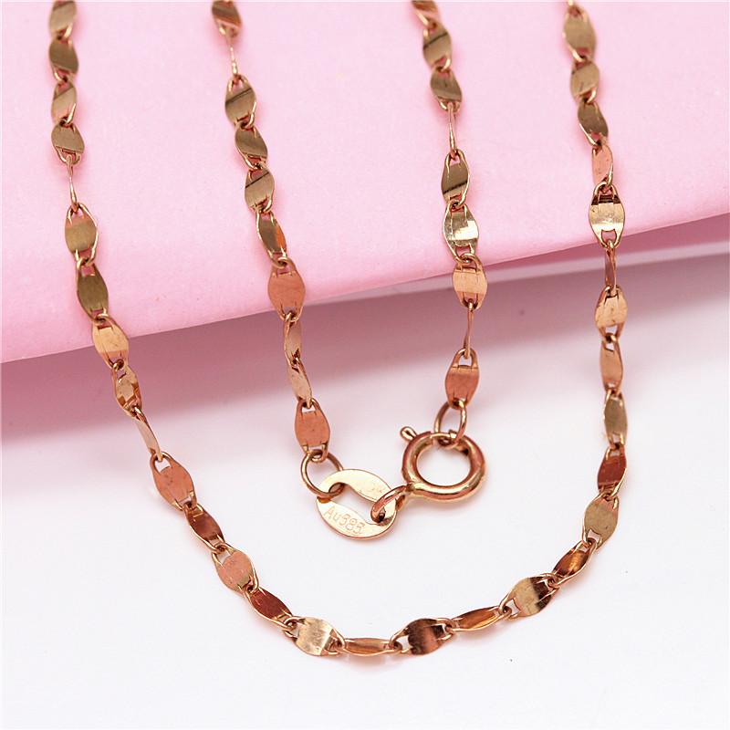 Фиолетово-золотое ожерелье из плитки Женское цвет золотой с розовым золотом замок блестящая цепочка косичка ювелирное изделие