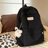 Backpack Color Solid With Padded Straps Letter Print For School Travel Gift