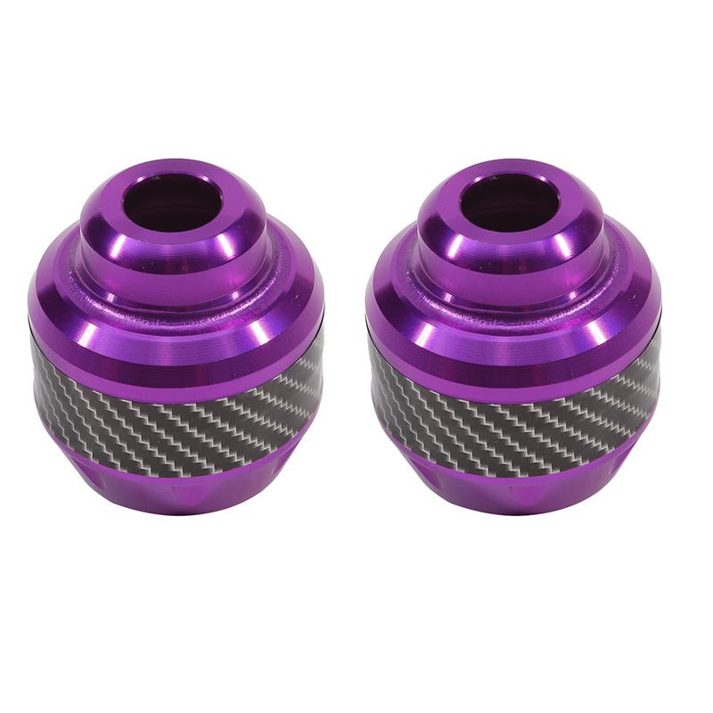 A Pair Of Carbon Fiber Motorcycle Front Fork Covers, Universal Frame Slider Pads, Suitable For Motorcycles And Scooters