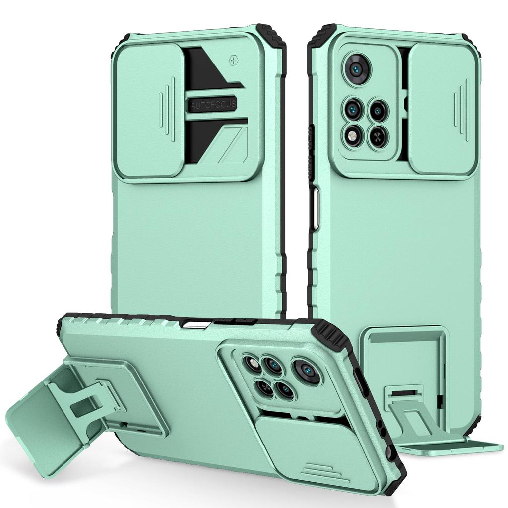Shockproof Case For Redmi Note 10 4g 5g 10S 11SE 11Pro 4g 5g 12 Pro 4g 5g Slide Camera Lens Protection Stand Phone Cover