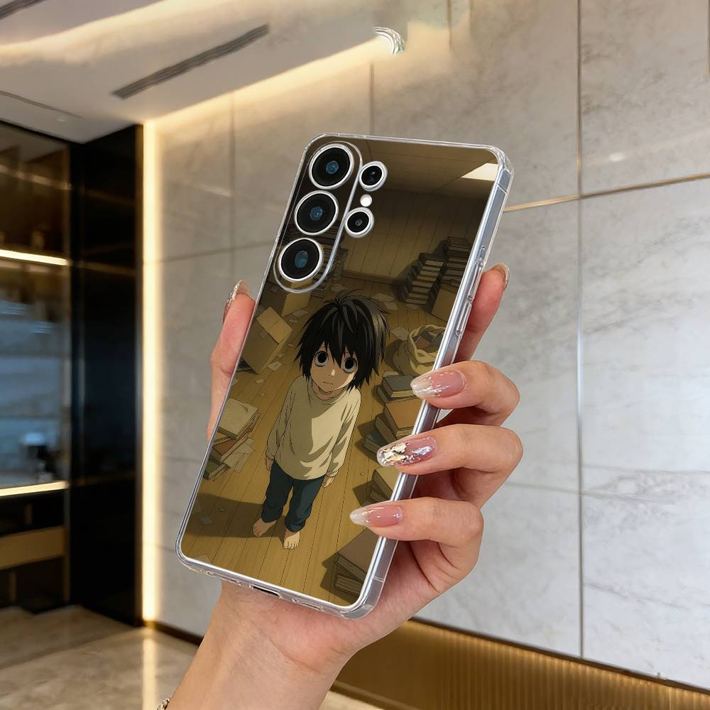 D-Death -Note Лайт Ягами -L Чехол для телефона для Samsung S25,S24,S21,S22,S23,S30,Ultra,S20,Plus,Fe,Lite Прозрачная крышка