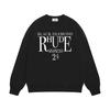 Новая мужская свободная толстовка RHUDE с круглым вырезом, принтом из букв и махровой тканью