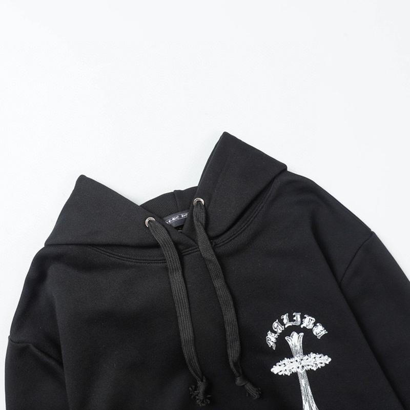 823 CHROME HEARTS 2026 Осень-Зима Новая Классическая Толстовка с Капюшоном Большого Размера с Логотипом, Подходит для Ношения Парами