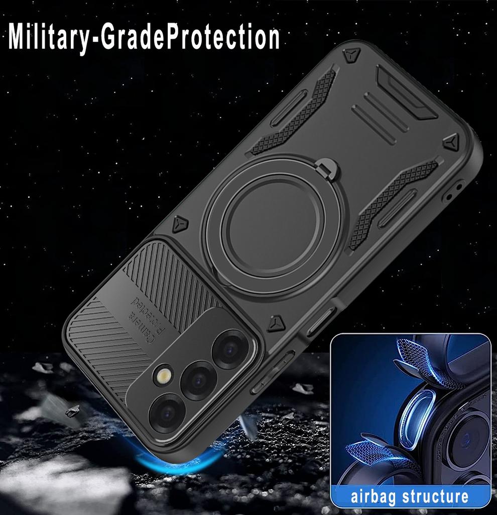 For Samsung Galaxy S26 Magnetic Case Shockproof TPU + PC Phone Back Cover with Kickstand