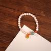 New Chinese Style Freshwater Pearl & Agate Beaded Bracelet - Luxury Women's Non-Fading Jewelry