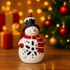 Светящееся Рождественское Украшение Винтажная Полирезиновая Фигурка Снеговика/Санта-Клауса/Пингвина со Светодиодной Подсветкой для Праздничного Зимнего Украшения Стола