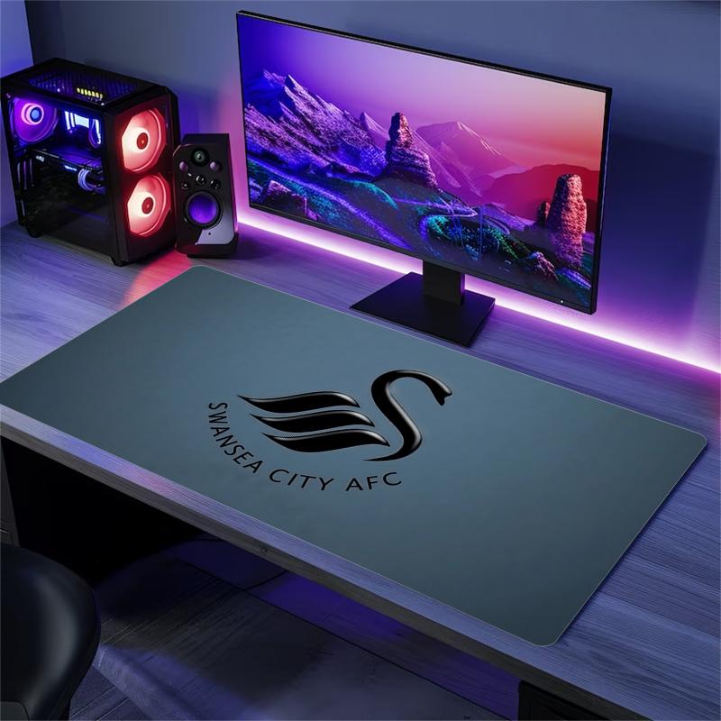 Swansea City AFC Print Cushion Non-slip Laptop Tablet Big Mousepad XXL Mat Mini PC Playmat With Lock edge