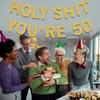 Украшения на 50-летие Баннер для женщин и мужчин Золотая блестящая бумага Вечеринка Элегантное украшение Гирлянда для подвешивания для взрослых Принадлежности
