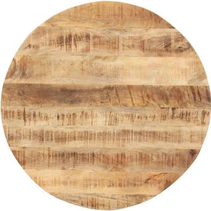 Table Top Solid Mango Wood Round 15-16 Mm 60 Cm