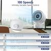 CIVPOWER Desk Fan Small Quiet: Table Fan Rechargeable with  Battery & USB Powered, Portable for Office Desktop, Digital Display, 30° Tilt Adjustable,