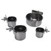 Stainless Steel Parrot Feeding Cup - Anti-Chew Bird Food Bowl and Starling Feeder