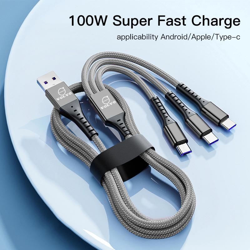 100W QC3.0 PD Mini Car Charger Fast Charging Car USB Type C Charger For Volvo V90 EX30 C40 S40 S80L XC-Classic C70 CX70 Rdesign