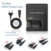 Зарядное устройство MH-25 MH-25A для камер Nikon EN-EL15 EN-EL15B ENEL15C ENEL15 Совместимо с D800 D810 D600 D500 D7000 D7200 D730 D750 V1