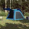 VidaXL Tente de Camping 4 Personnes, Tente d'Ombrage avec Sac de Transport, Auvent Portable avec Parois Latérales, Bleu 94357