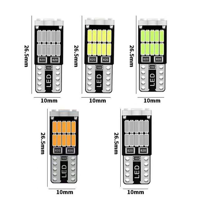 10pcs T10 Led Canbus No Error Car Interior Light T10 26 SMD 4014 Chip Car Interior Dome Reading License Plate Light Signal Lamp Dome Lights 6