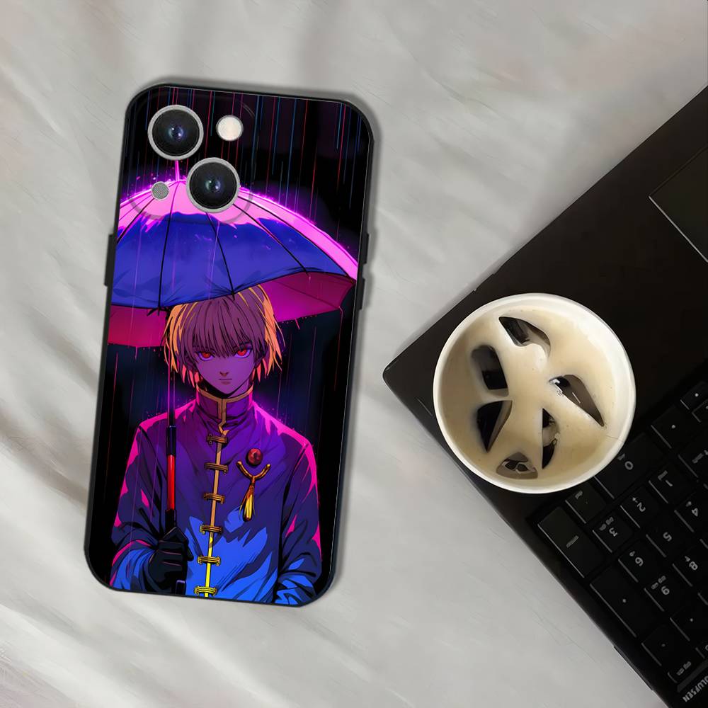 Чехол для телефона Hunter X Hunter Курапика для iPhone 17,16,15,14,13,12,11,Pro,XS,Max,XR,Plus,E,SE4,Mini Черный Мягкий Чехол