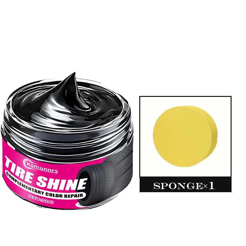 Полировальная паста для интерьера автомобиля - 50 г, Набор для ухода за автомобилем для пластика и кожи, Черный блеск для шин, Восстанавливающий крем