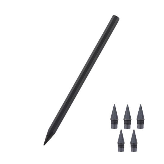 Металлический пишущий карандаш с многоразовым металлическим наконечником. Не требует чернил или заточки. Ручка для письма с плавным трением для архитекторов, художников. Карандаш с удобным захватом.