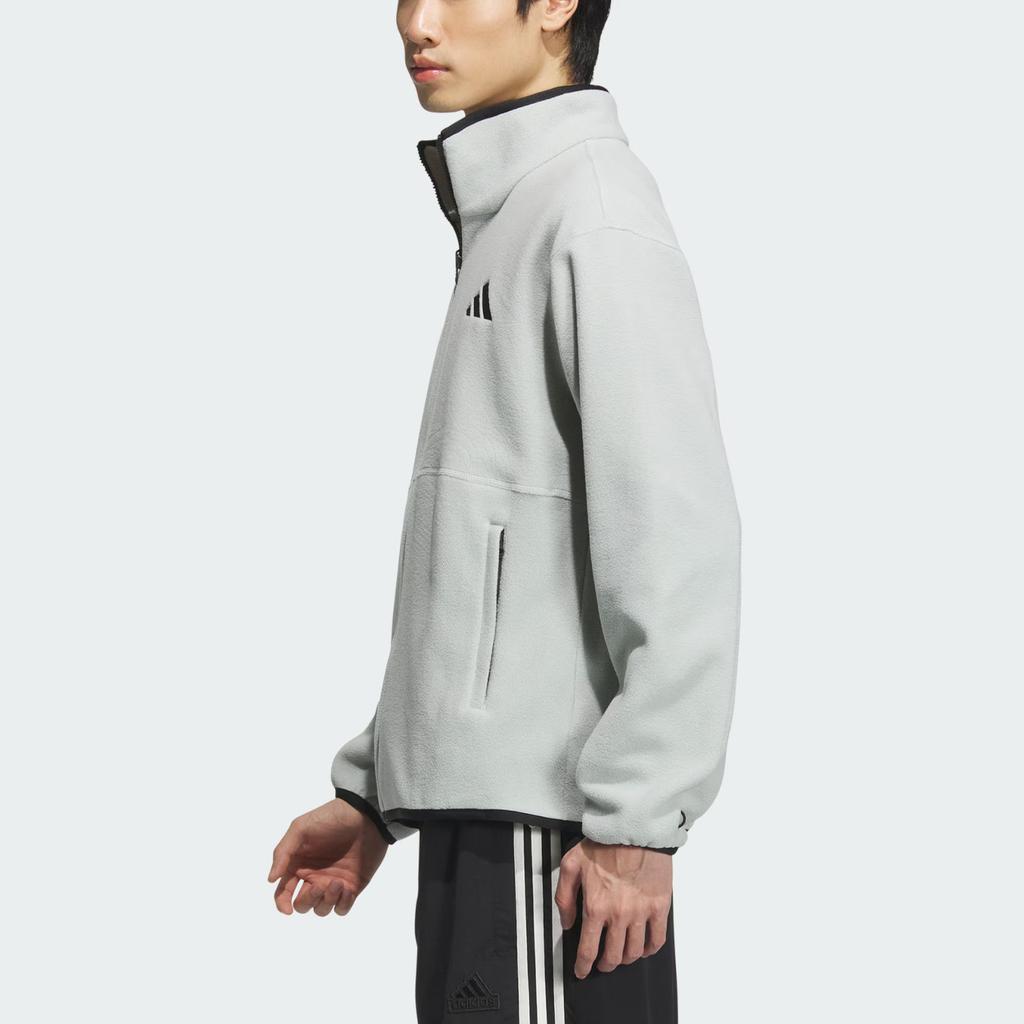 adidas Повседневная удобная куртка с капюшоном, унисекс, серая JW1650