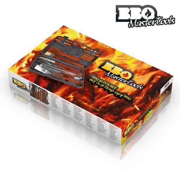 Mallette Ustensiles Barbecue BBQ Master Tools 18 pièces