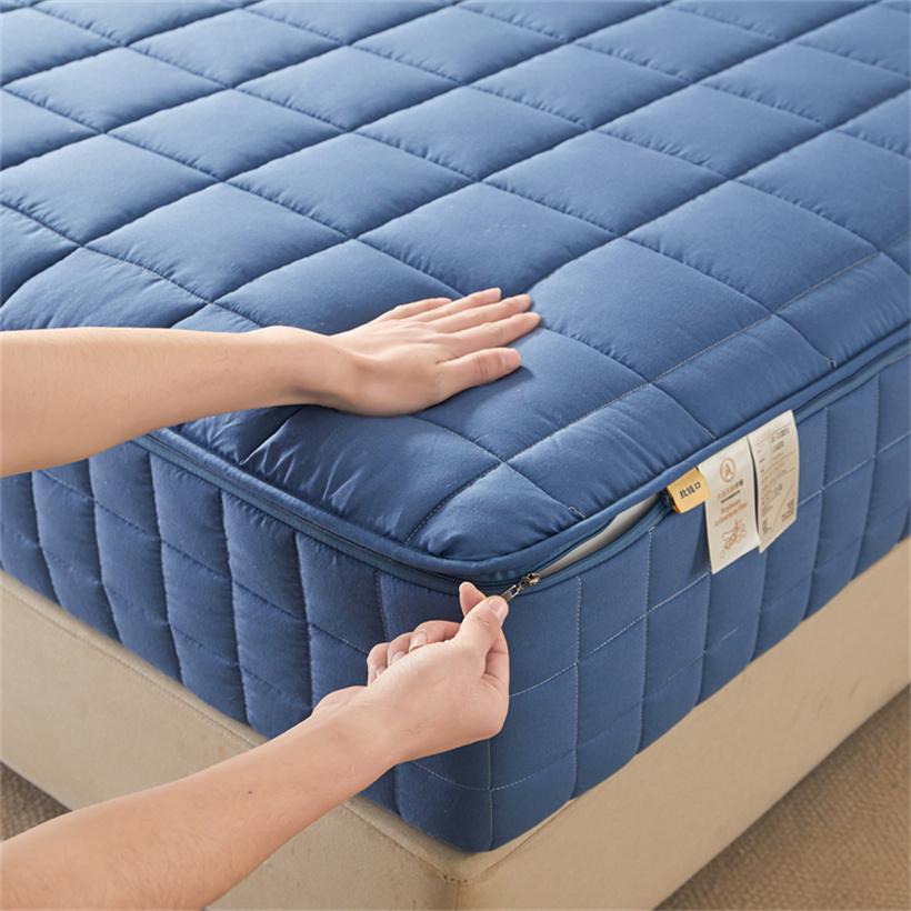 6-сторонний мягкий чехол для матраса с застежкой-молнией, пыленепроницаемая простыня на резинке для двуспальной кровати размера «queen-size», утолщенный защитный чехол для матраса