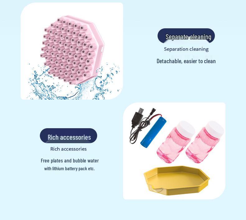 Rechargeable Gatling Bubble Gun for Kids - 69-Hole Bubble Bazooka Toy