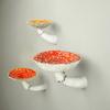 New 3Pcs/set Mushroom Hanging Shelf Whimsical Floating Resin Craft Rack Wall Mounted Rustic Resin Crafts Wall Decor